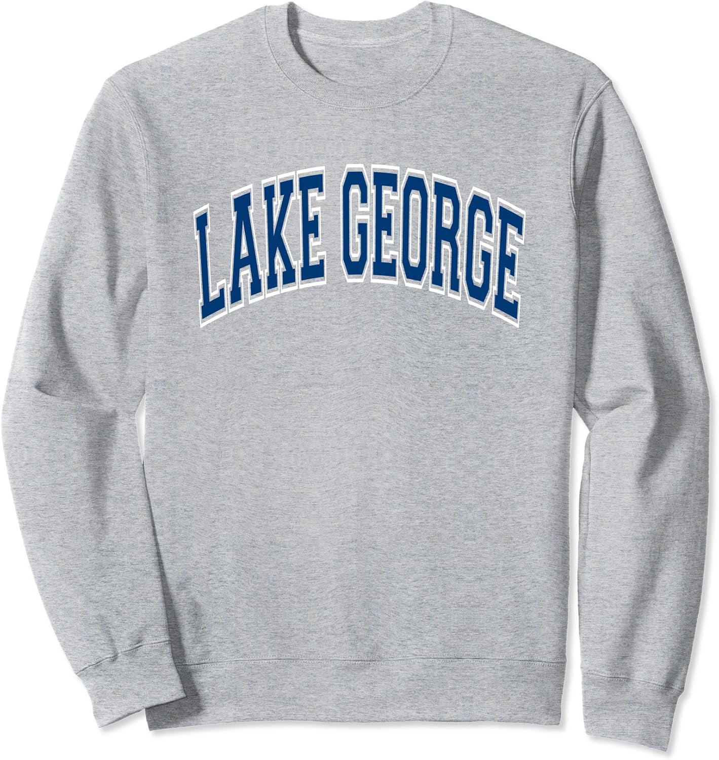 Lake George Arched Dark Blue Text Sweatshirt - Walmart.com