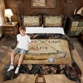 thumbnail image 1 of Lake House Bedding Sets Rustic Farmhouse Queen Size Comforter Set Camo Lake Paddles Boat Fishing Quilt Bedding Sets Gifts For Lake Lovers,Tree Camouflage Farmhouse Cabin Bed Set 3 Pcs, 1 of 5