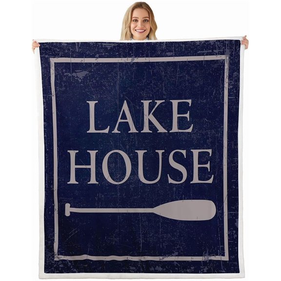 Lake House Blanket Vintage Throw for Boys Girls Sofa 30" x 40"