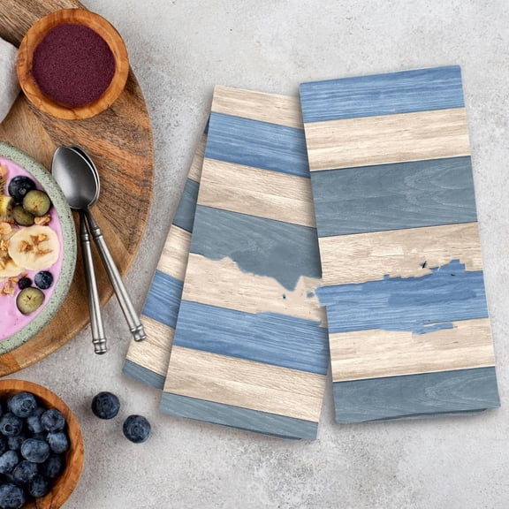 Lake House Decor Kitchen Towels Set of 2, Lake House Essentials Gifts Decorative Hand Towels, Nautical Hand Towels for Bathroom, 16x24 Inch