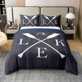 thumbnail image 1 of The Lake House Duvet Cover Queen Vintage Paddle Farmhouse Bedding Set Lake House Decor for The Home,Lake Cabin Decor Comforter Cover for Adults Women,Rustic Lake Life Decor Lake House Gifts Blue, 1 of 7
