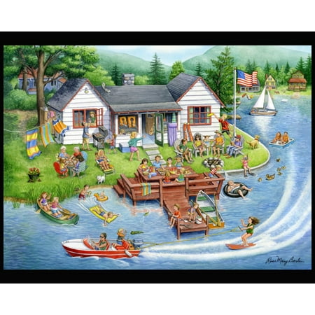 Lake House Panel Cotton Fabric