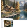 thumbnail image 1 of Lake House Puzzle 500 Pieces Jigsaw Puzzles for Adults,20"x15" Medium Difficulty Fun Jigsaw Puzzles for Family Party Holiday, 1 of 6