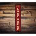 thumbnail image 1 of Lake House Vertical Novelty Decor, Metal Wall Sign - 4x18 Inches, 1 of 4