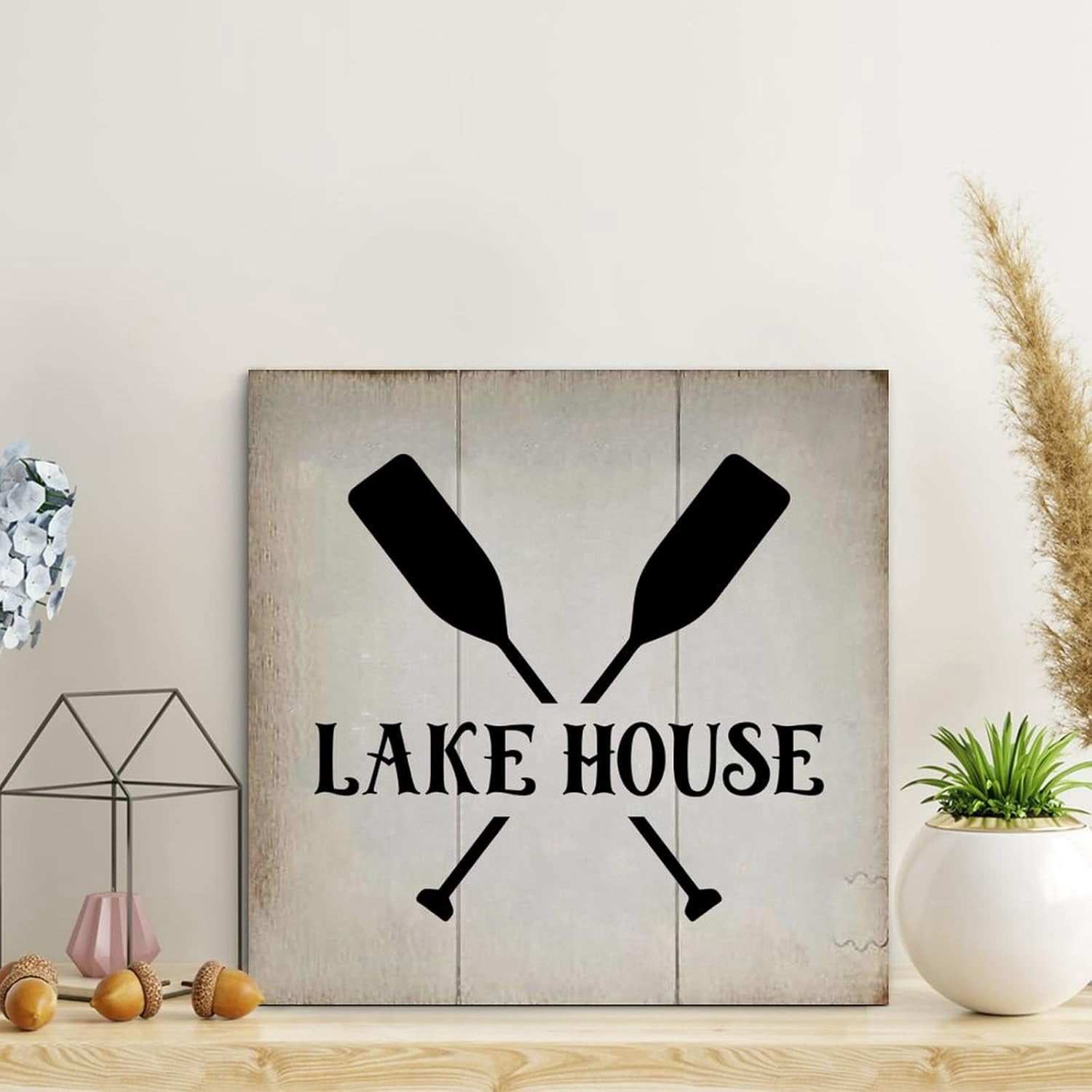 Lake House Wood Signs Modern Rustic Wood Plaque Motivational Wall Art ...