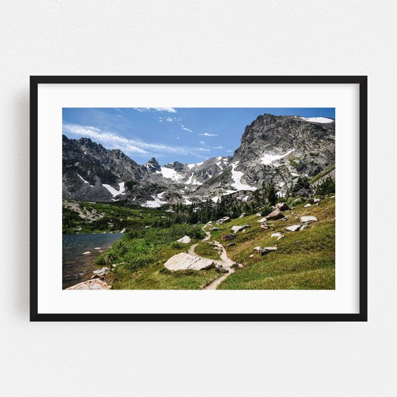 Lake Isabelle - Ward Colorado Photography Mountain Landscape Nature Scenic Wilderness Lake Black Framed Wall Art Print 5 x 7 inches