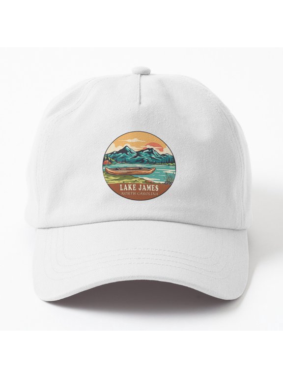 Lake James North Carolina Boating Fishing Baseball Cap, Outdoor Design