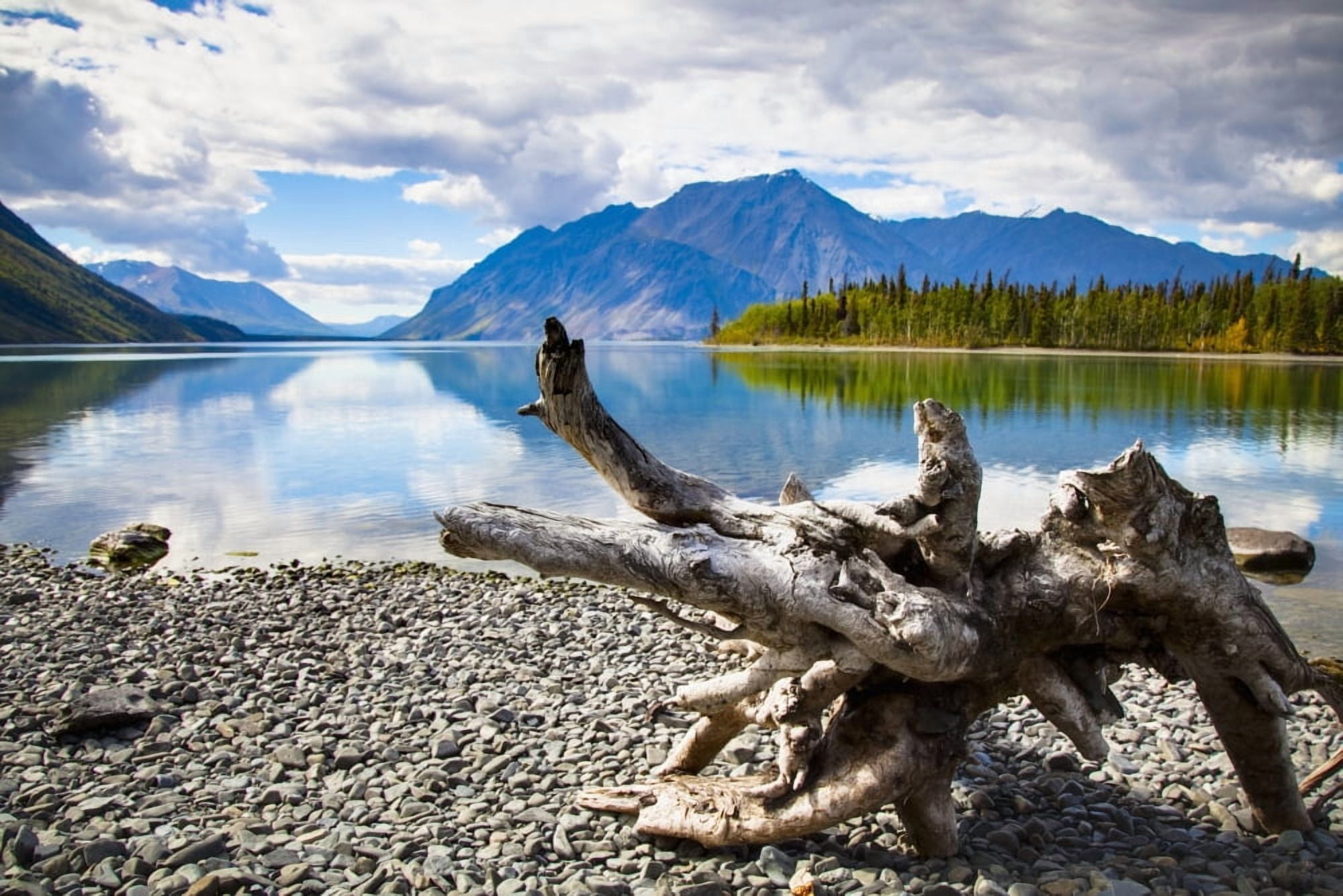 Lake Kathleen In Kluane National Park And Reserve In The Yukon Wilderness Haines Junction Yukon Territory Canada Canvas Art - Blake Kent Design Pics (19 x 12)