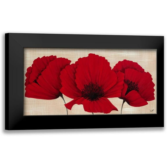 Lake, Kaye 14x9 Black Modern Framed Museum Art Print Titled - Linen Poppies I