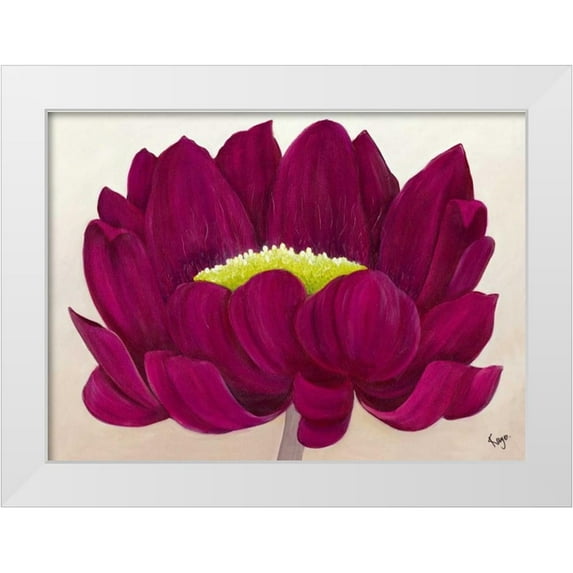 Lake, Kaye 32x24 White Modern Wood Framed Museum Art Print Titled - Raspberry Delight II