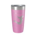 thumbnail image 1 of Lake Konawa Map Tumbler Travel Mug Insulated Laser Engraved Coffee Cup Oklahoma 20 oz Light Purple, 1 of 1