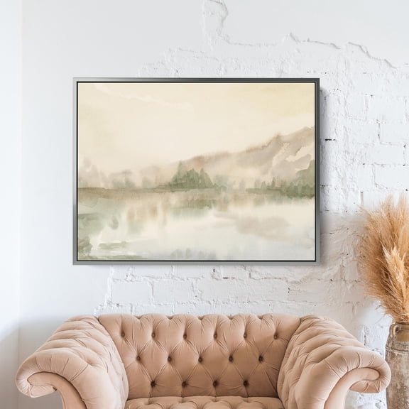 Lake Landscape Wall Decor "Tethered Mist" Art Or Art, Unframed Paper Print