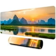 thumbnail image 1 of Lake Large Mouse Pad 31.5x11.8 Inches Nature Landscape Sunset Mountain Range Plant Forest Pattern Printed Mouse Pad,Extended Gaming Mouse Pad BDXTMN242, 1 of 6