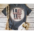 thumbnail image 1 of Lake Life American Flag Custom Bleached T-Shirt, 1 of 2