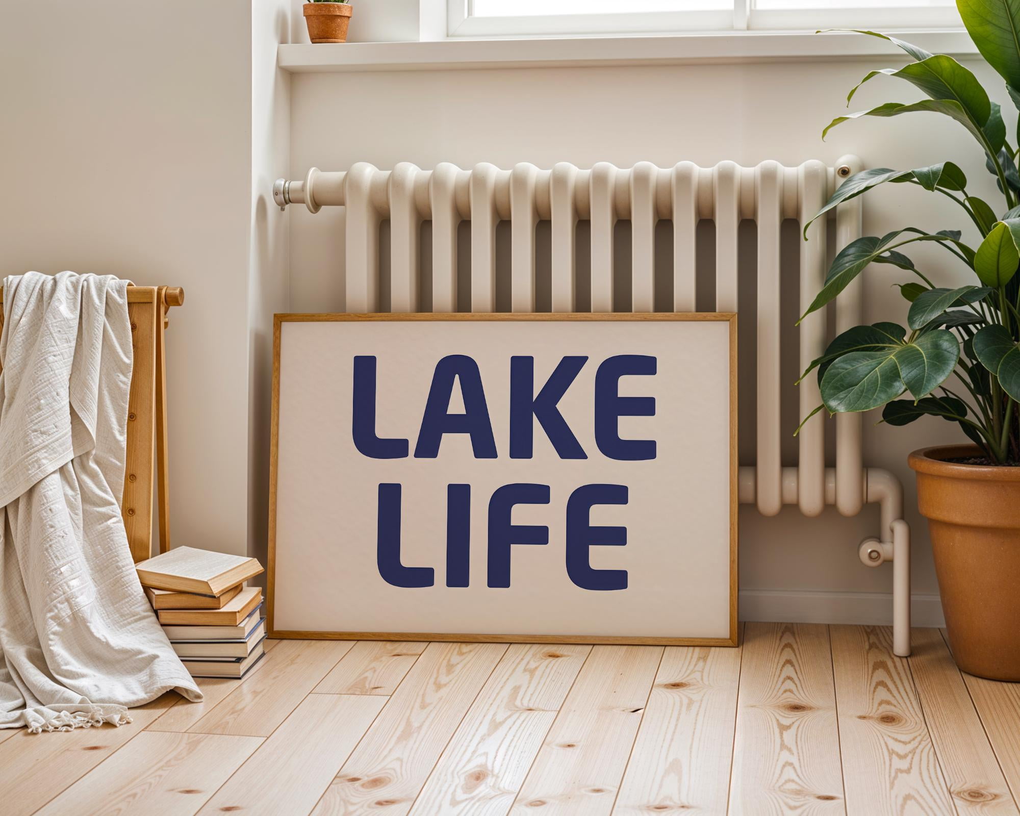 Printable Sign Photo Lake Life Art Cabin Lake House Sign Poster , Poster Print Only ...