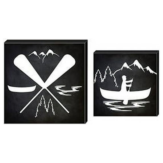 Lake Life Block Wall Decor, 2 Piece