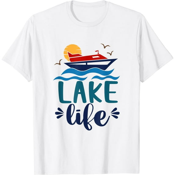 Lake Life Boating Hello Summer Vibes Summer Vacay Toddler T-Shirt
