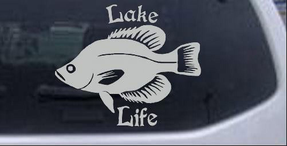 Lake Life Crappie Fishing Car or Truck Window Laptop Decal Sticker