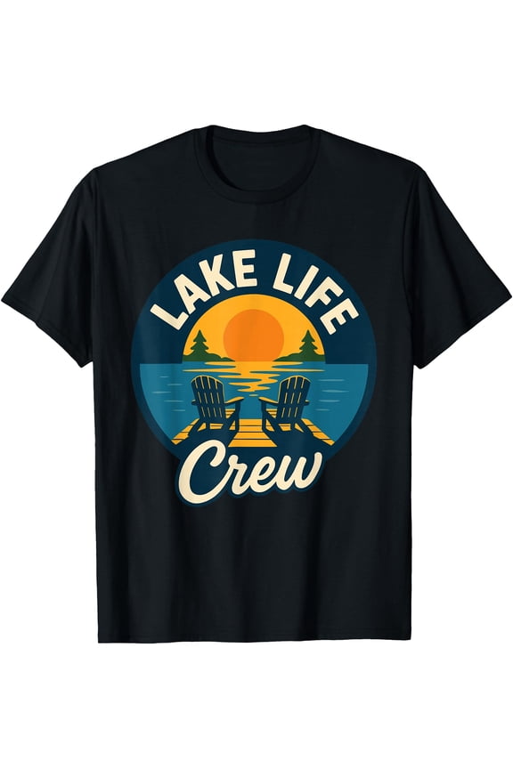 Lake Life Crew Vacation Family Trip Weekend Cabin Retreat T-Shirt, Unisex T-Shirt