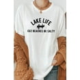 thumbnail image 1 of Lake Life Cuz Beaches Be Salty Rowboat Graphic Tee T-Shirt, 1 of 9