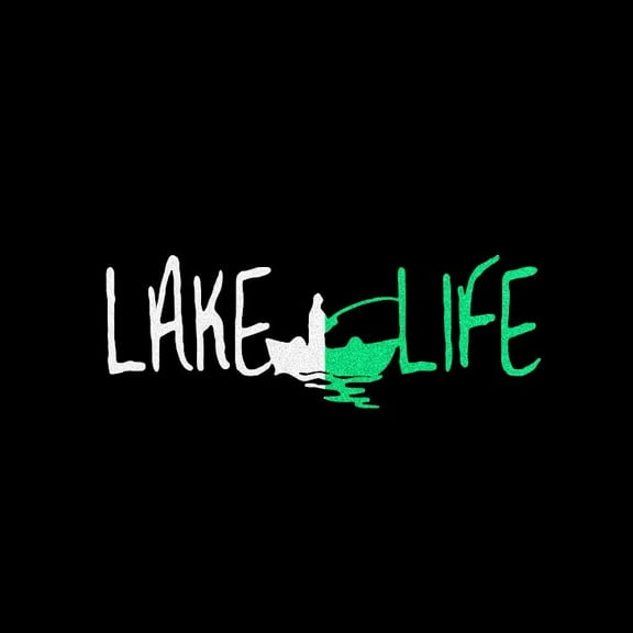 Lake Life Fishing Activity Vinyl Decal Sticker UV & Waterproof Bumper Window Laptop Automotive Water Bottle Gift accessories – WHITE GLOW 7"