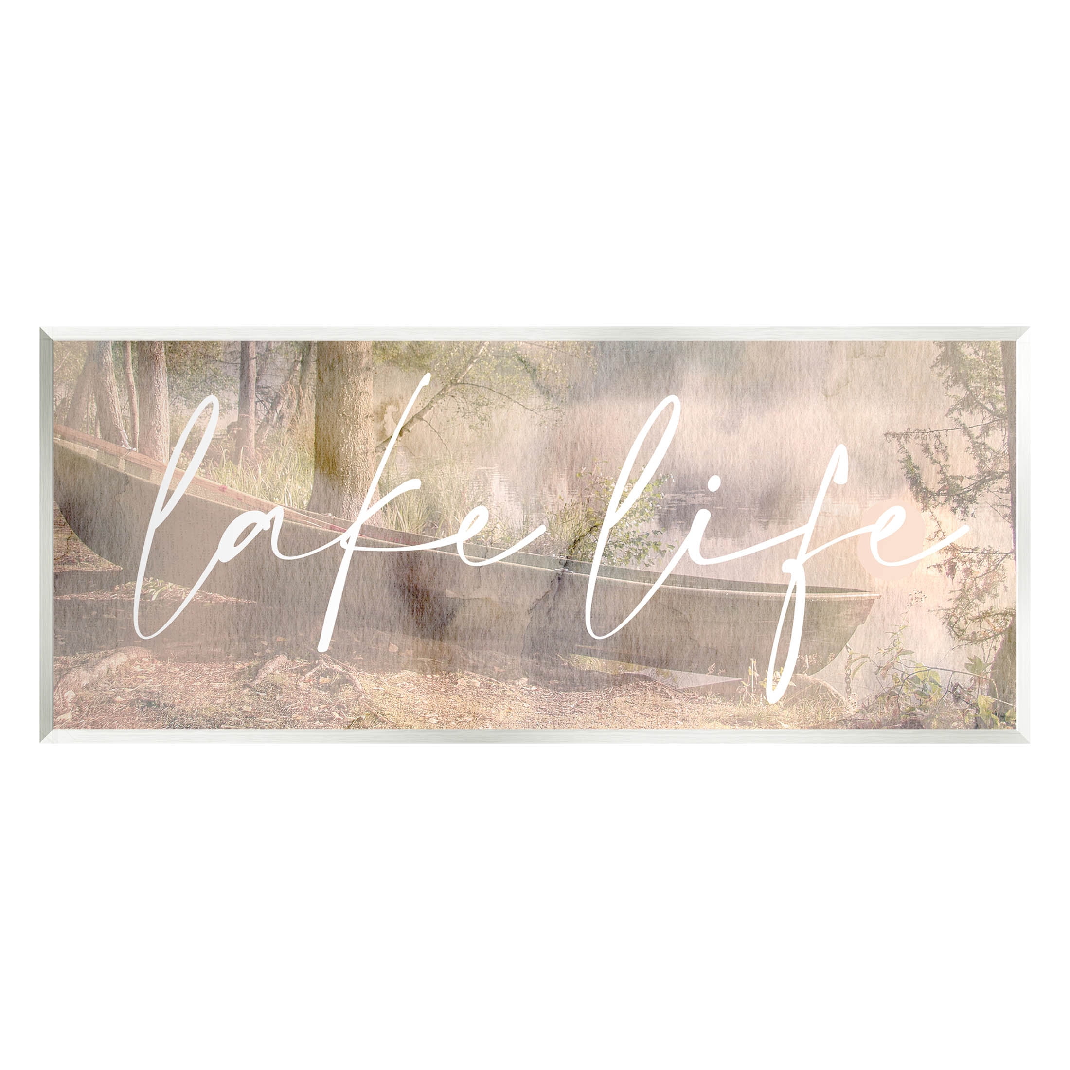 Lake Life Forest Nature Canoe Landscape Graphic Art Unframed Art Print Wall Art