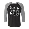 thumbnail image 1 of Lake Life Is The Best Life Unisex 3/4 Sleeve Baseball Raglan Tee, 1 of 3