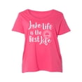 thumbnail image 1 of Lake Life Is The Best Life Womens Plus Size Scoopneck Tee, 1 of 1