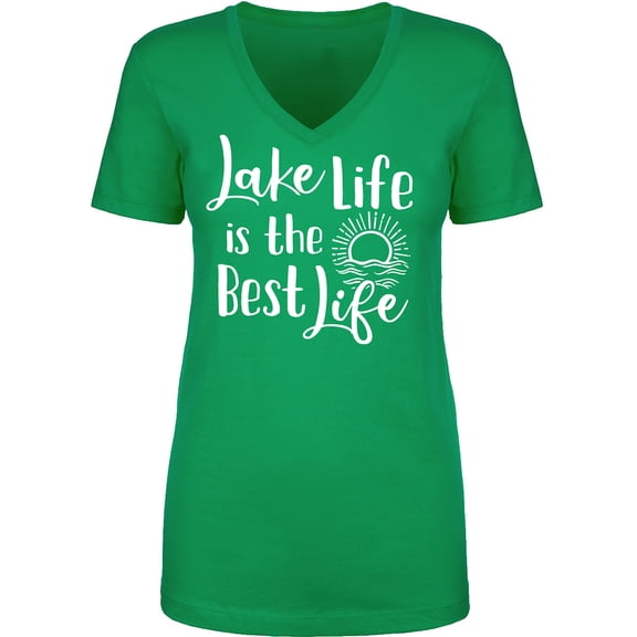 Lake Life Is The Best Life Womens V-Neck T-Shirt