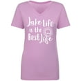 thumbnail image 1 of Lake Life Is The Best Life Womens V-Neck T-Shirt, 1 of 3
