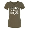 thumbnail image 1 of Lake Life Is The Best Life Womens crewneck tee, 1 of 2