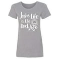 thumbnail image 1 of Lake Life Is The Best Life Womens crewneck tee, 1 of 2