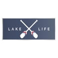 thumbnail image 1 of Lake Life Striped Oars Typography Graphic Art Unframed Art Print Wall Art, 1 of 6