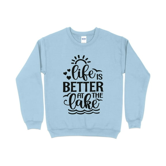 Lake Life Sweatshirt, Lake Vacation Shirt, Lake House, Family Lake Shirt, (LightBlue, S)