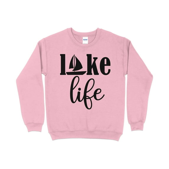 Lake Life Sweatshirt, Lake Vacation Shirt, Lake House, Family Lake Shirt, (LightPink, S)