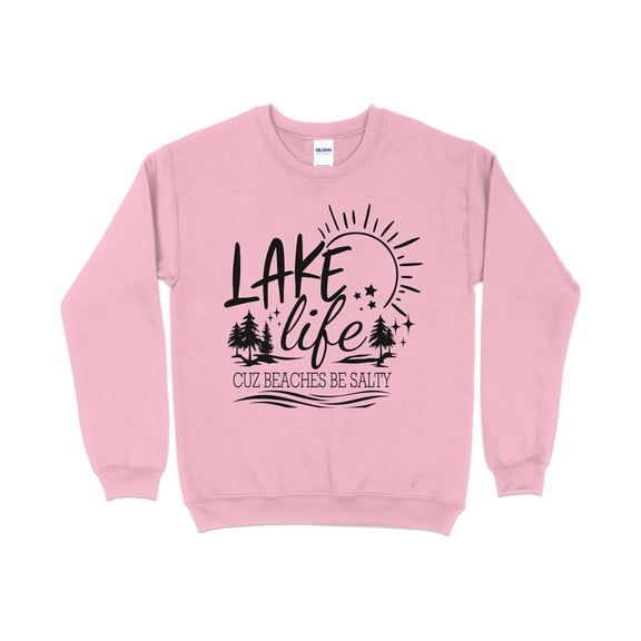 Lake Life Sweatshirt, Lake Vacation Shirt, Lake House, Family Lake Shirt, (LightPink, XL)