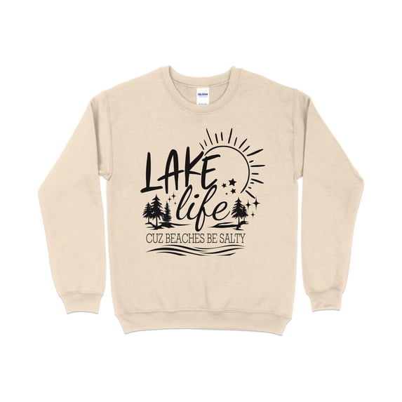 Lake Life Sweatshirt, Lake Vacation Shirt, Lake House, Family Lake Shirt, (Sand, 3XL)