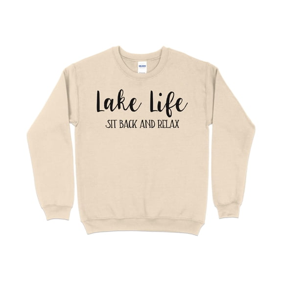 Lake Life Sweatshirt, Lake Vacation Shirt, Lake House, Family Lake Shirt, (Sand, L)