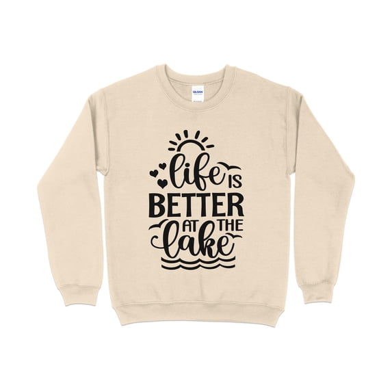 Lake Life Sweatshirt, Lake Vacation Shirt, Lake House, Family Lake Shirt, (Sand, M)