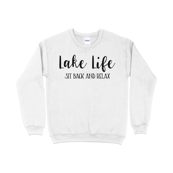 Lake Life Sweatshirt, Lake Vacation Shirt, Lake House, Family Lake Shirt, (White, S)