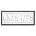 thumbnail image 1 of Lake Life Woodsy Cabin Sign Typography Graphic Art Black Framed Art Print Wall Art, 1 of 7