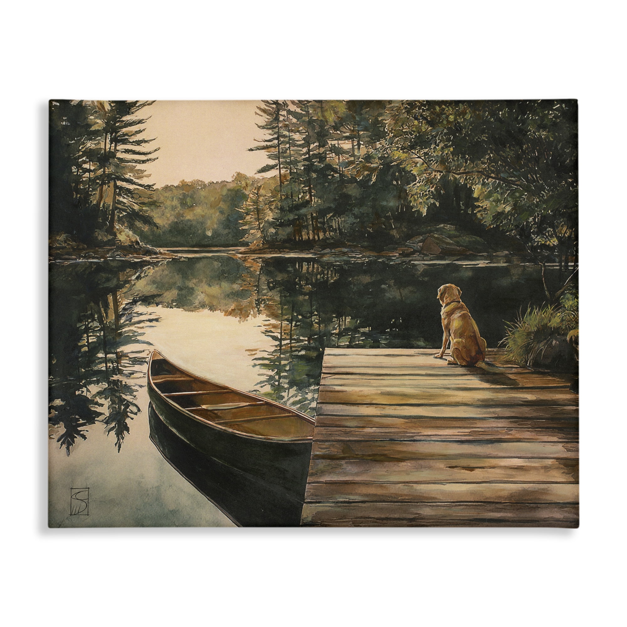 Lake Life at Sunset Canvas Wall Art, design by Sara Culpepper