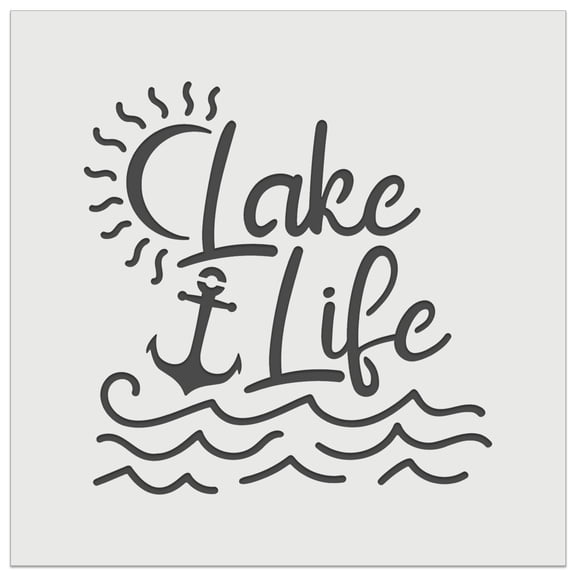 Lake Life with Anchor DIY Cookie Wall Craft Stencil - 5.5 Inch
