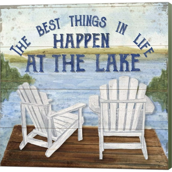 Lake Living I (best things) by Tara Reed, Canvas Wall Art
