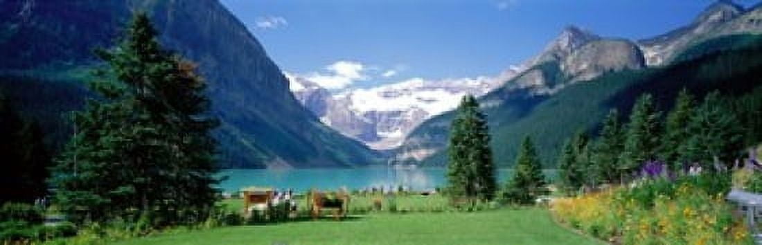 Lake Louise Banff National Park Alberta Canada Canvas Art - Panoramic Images (18 x 6)