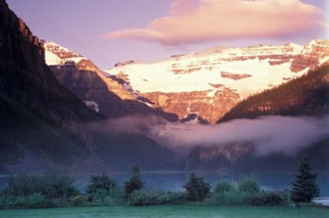 Lake Louise Morning Banff National Park Alberta Canada Canvas Art - Michele Westmorland DanitaDelimont (26 x 18)