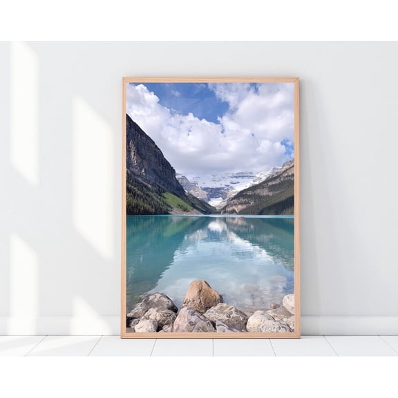 Lake Louise Print Art, Canada Landscape, Lake Louise Photography, Nordic Wall Art, Modern Wall Decor, 12x18 UNFRAMED