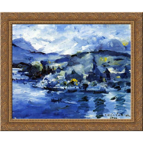 Lake Lucerne-Afternoon 24x20 Gold Ornate Wood Framed Canvas Art by Lovis Corinth