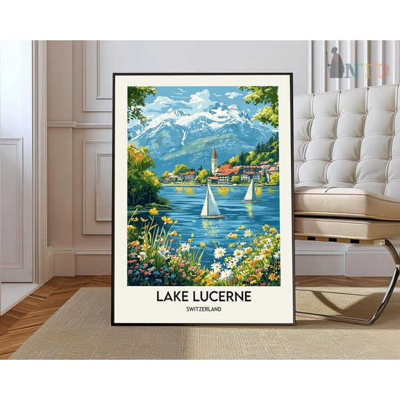 Lake Lucerne Switzerland Wall Hanging Home Decor Art Print Unframed Paper Print