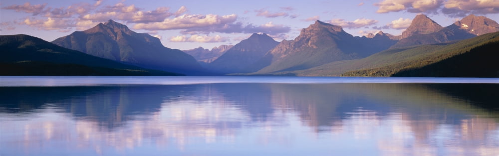 Lake McDonald Glacier National Park MT Canvas Art - Panoramic Images (36 x 12)